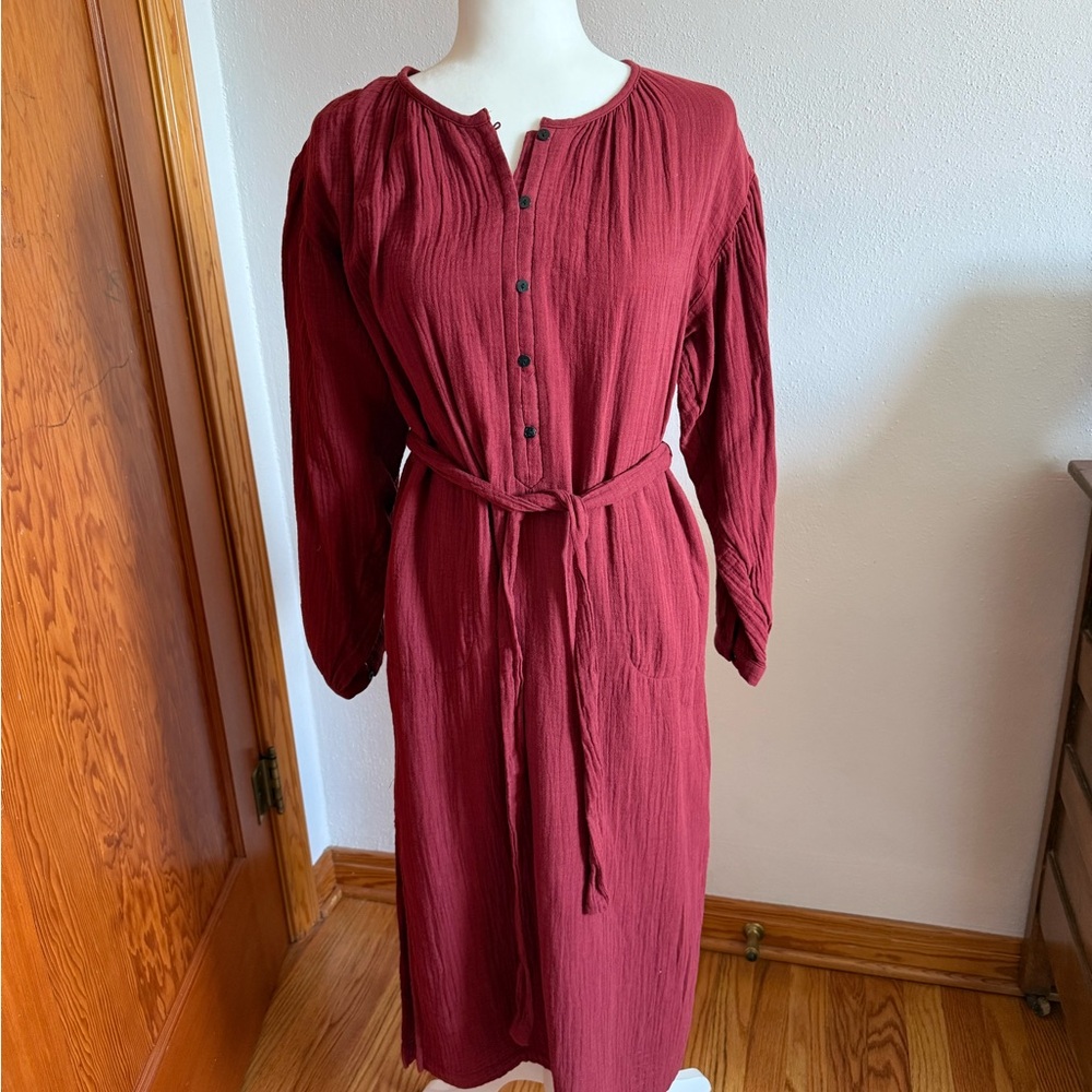 Universal Thread Maroon Long Sleeve Dress
